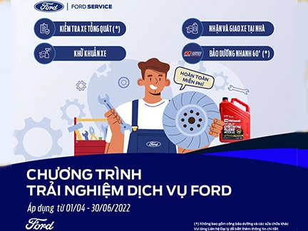 CHƯƠNG TRÌNH TRẢI NGHIỆM DỊCH VỤ FORD