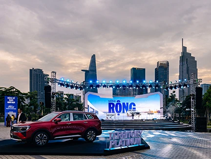 Không gian trải nghiệm sự kiện khởi động chương trình Sống Rộng cùng Territory của Ford Việt Nam tại Công viên Bờ sông Sài Gòn.