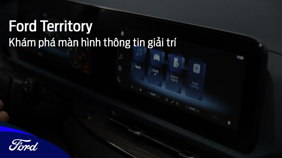 Tìm hiểu thêm về màn hình thông tin giải trí cao cấp trên Ford Territory.
