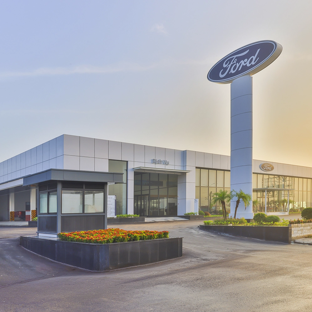 Ford showroom with logo