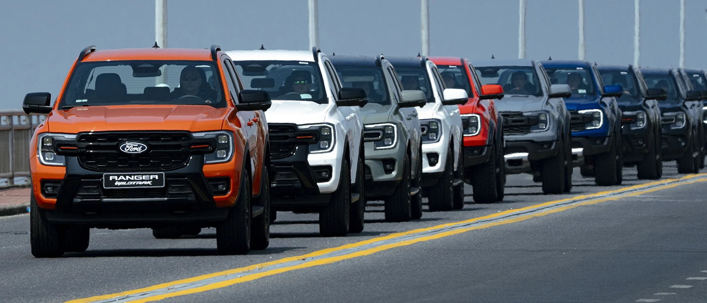 Multiple cars on road