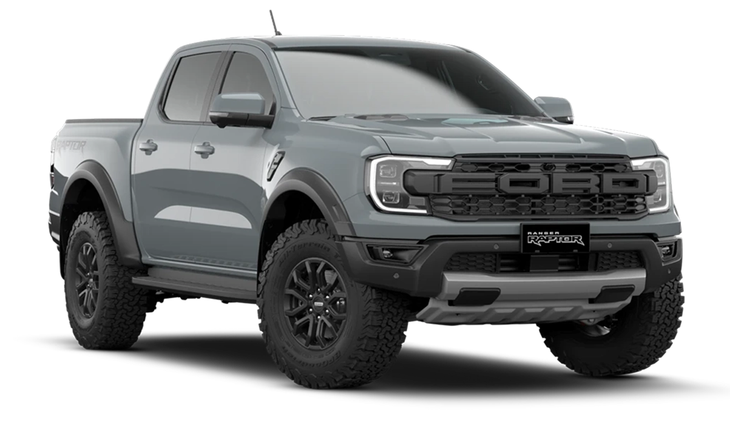 side front view of raptor on homepage