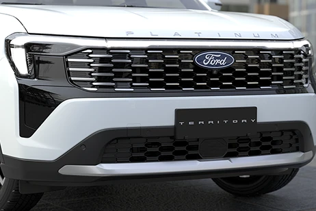 front exterior view of white car