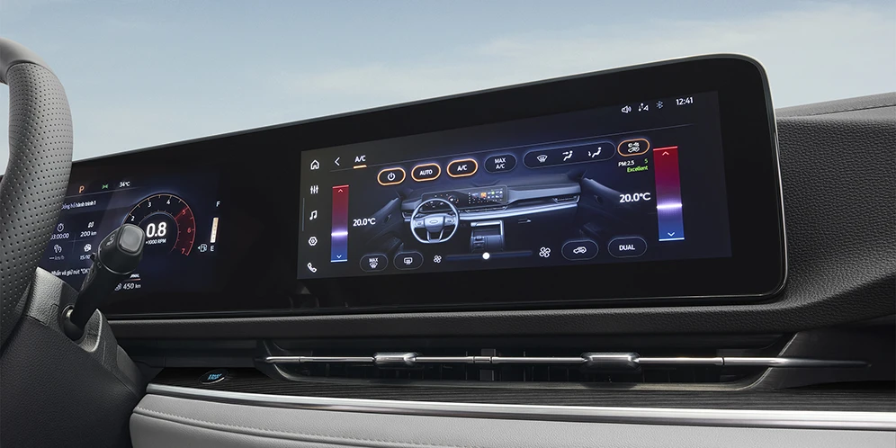 Ford Territory PM2.5 air purifier display