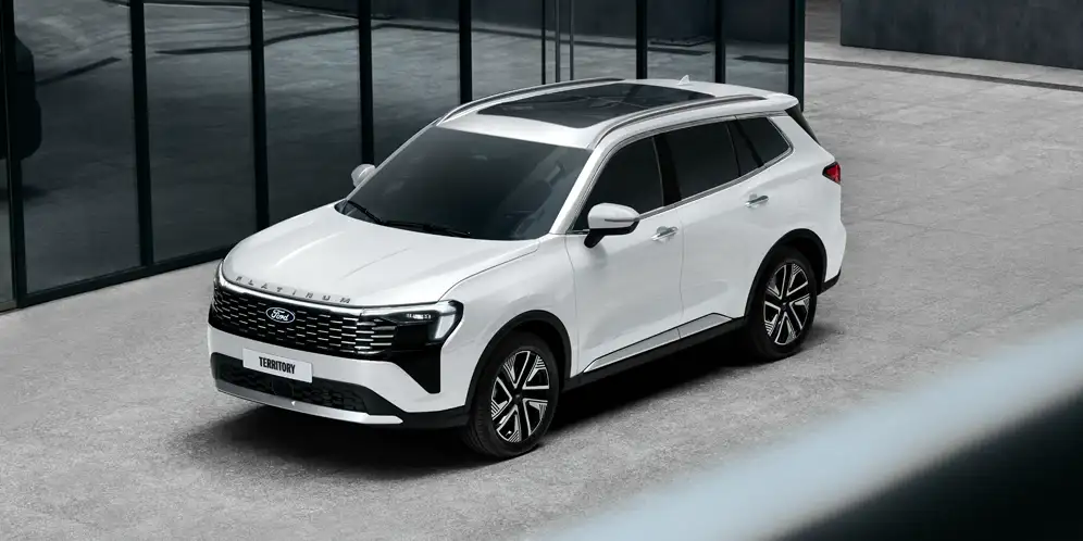 ford territory in white top view