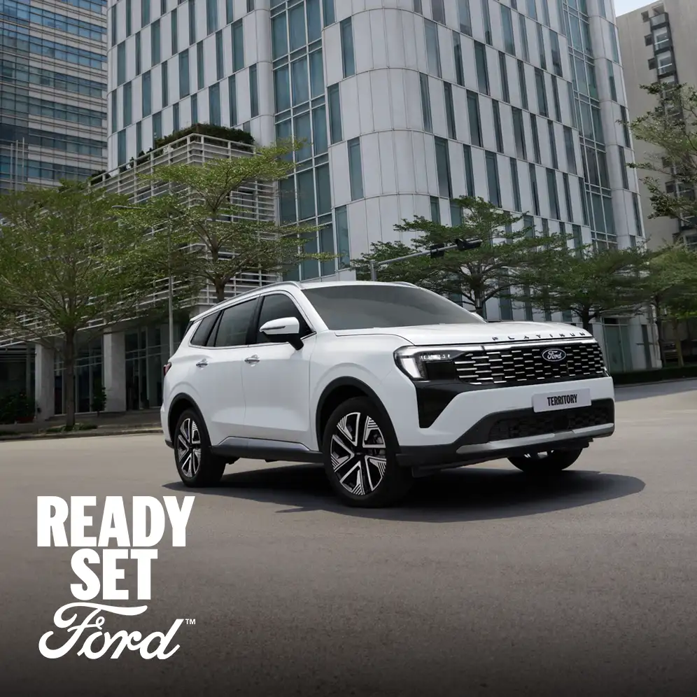 ford territory in white side view