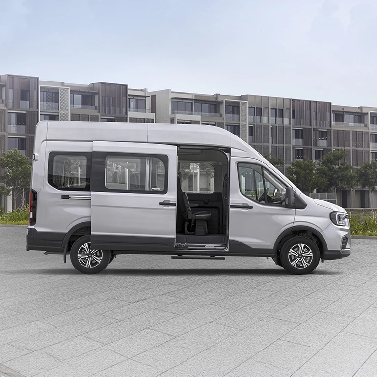 Side View Of Ford Transit Van With Slide Door