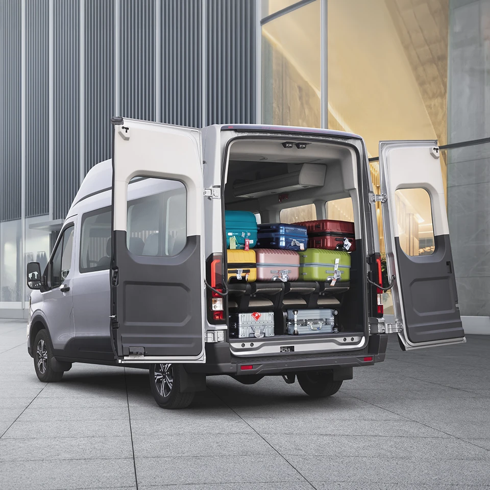 Back View Of Ford Transit Business And Transport