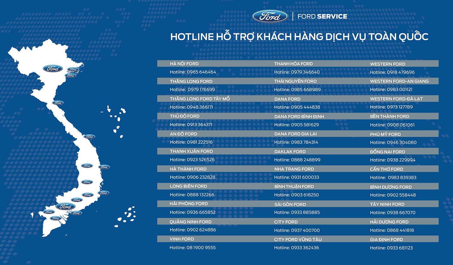 HOTLINE HỖ TRỢ KHÁCH HÀNG DỊCH VỤ TOÀN QUỐC