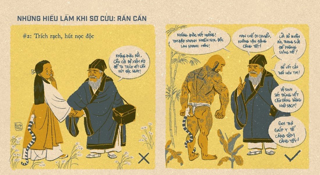 Snakebites first aid